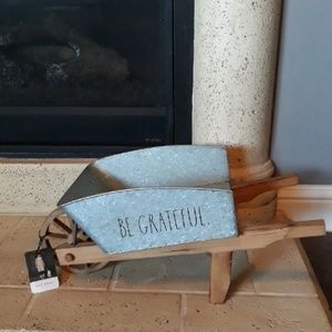 Rae Dunn BE GRATEFUL Wheelbarrow